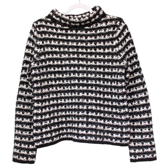 NWT Ann Taylor Chunky Knit Sweater Small Cotton Minimalist Relaxed Mock Neck - Picture 1 of 16